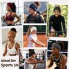 Satin Lined Open Turban Headband Anti-Friction Hair Head Wrap,Black