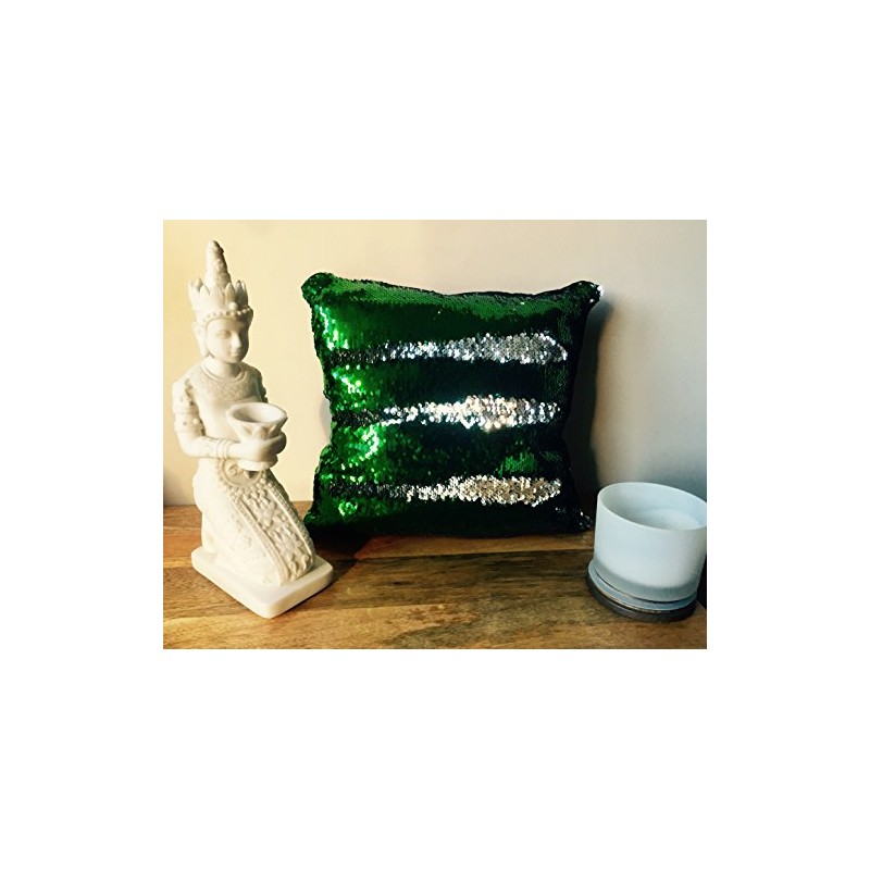 MERMAID SEQUIN CUSHION Cover Pillow Case Reversable Flip Sequins Sofa
