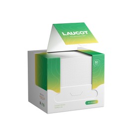 Laucot Disposable Face Towels (50 Count) | XL Size 10"x12" | 100% Bio-Based Fiber, Ultra Soft & Biodegradable | Sustainable, Hygienic & Perfect for Sensitive Skin