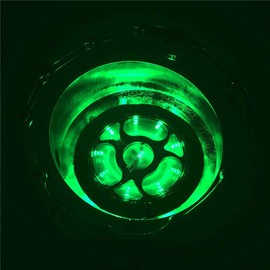 HASkulle Green LED See Through Engine Clutch Cover for Suzuki GSX1300R Hayabusa B-King Chrome