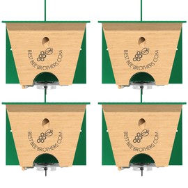 Best Bee Brothers Best Bee Brother Turbo Trap 2.0, Professional-Grade Carpenter Bee Trap for Outside with Bee Vault, Large Viewport & Spring-Loaded Door, 4.1 W x 4.8 H x 5.9 D