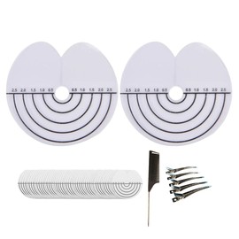 50-Pack Heat Shield Guards,Single Hole Hair Extensions Shield Circular with Scale,Fusion Glue Protector Spacers for Hair Extension Bonding(One Size, 50, count)
