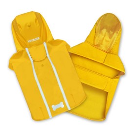 Best Pet Supplies - Voyager Waterproof Dogs Rain Poncho, Yellow, Medium, "chest: 19"" ~ 25""" (253-YW-M)