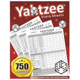 Yatzee Score Pads: Large Print Yatzee Score Games with Size 8.5 x 11 inches for Scorekeeping (Score Book)