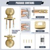 Moquin Round Ball Style Privacy Brushed Gold Door Knob, No