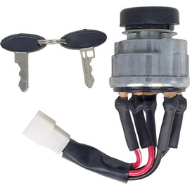 MACHSWON Ignition Switch SBA385201890 87760272 Ignition Starter Switch with 2 Keys for New Holland Tractor TC30 1215 1220 1320 1520 1620 2120 CM222 CM224 CM272 CM274 Tractor Ignition Rotary Switch