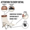 Outdoor Gurumist Folding Camping Chair with Footrest, Tan/Brown