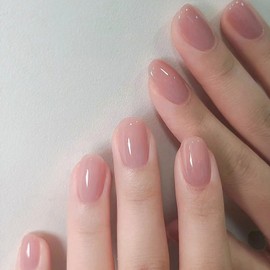 YINKE Nail Tips, 24 Pieces, Nail Tips, Short, Autumn, Winter, Popular, Japanese Style, Cute, Simple, Popular, Nail Seal, Women's, Stylish, Advanced, Coming of Age of Age Ceremonies, School Entrance