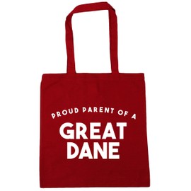 Hippowarehouse Proud Parent Of A Great Dane Tote Shopping Gym Beach Bag 42cm x38cm, 10 litres