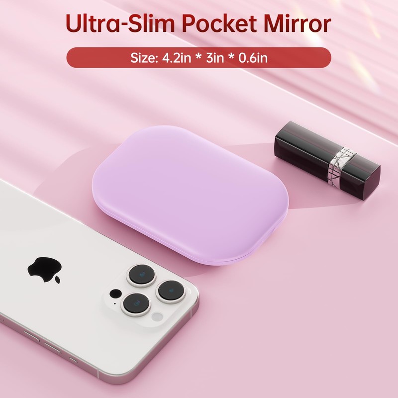 Benbilry Espejo compacto ultrafino, morado