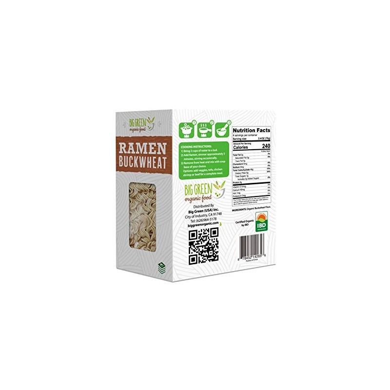 Organic Buckwheat Ramen, 9.8oz, Non-GMO, Gluten-Free (6)