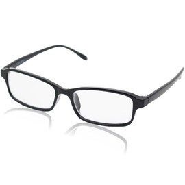 [エイトトウキョウ] 老眼鏡 メンズ ブルーライトカット リーディンググラス 日本製 レンズ 小さめ スクエア 軽量 クリア 透明 メガネ UVカット 1.0 シニアグラス002R [ 鯖江製 レンズ ] ブラック/クリア RDCL-2061-BK+1.0