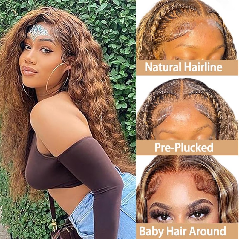 Shoaiye Ombre Real Hair Wig for Women Wigs 13 x