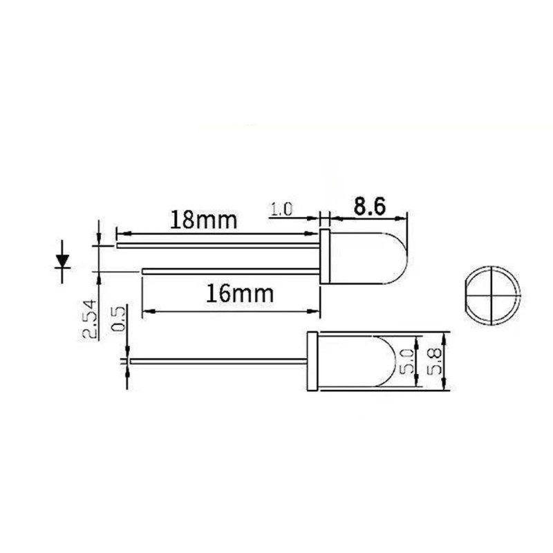 DIY 10-1000pc 5mm LED Light Emitting Diodes Blue Lights DIY
