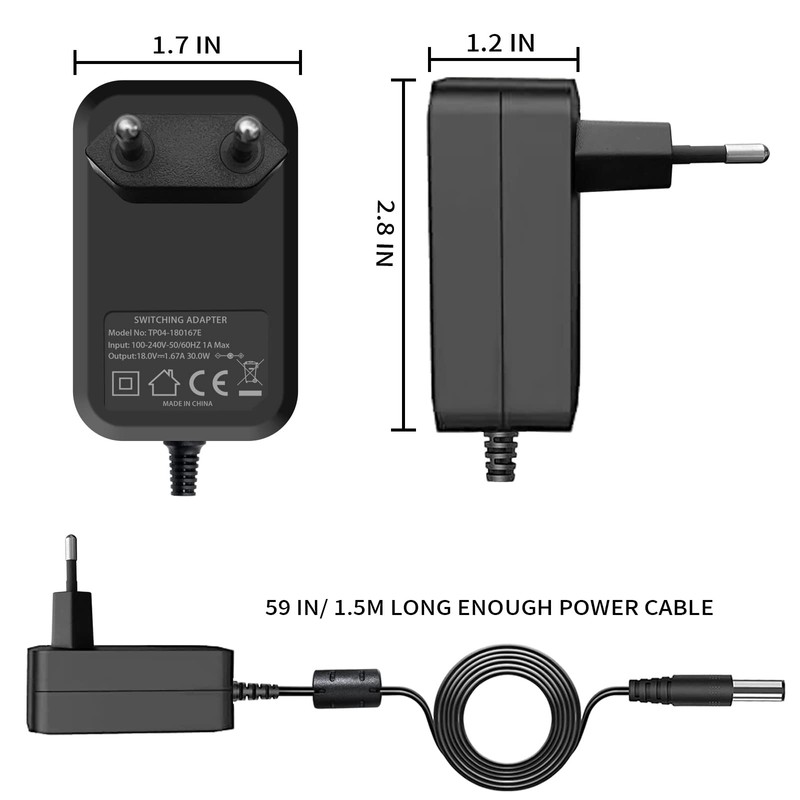 Power Supply 30 W Power Cable Charger Replacement Compatible with