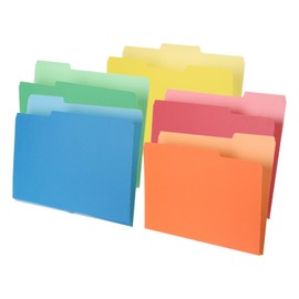 PATIKIL 30pcs Manilla Folders 8.5 x 11, Colored File Folders Letter Size Manila Colored Folders 1/3 Cut Paper Organizer Bulk for Classroom Home Office Paperwork, Tab in Left,Middle,Right