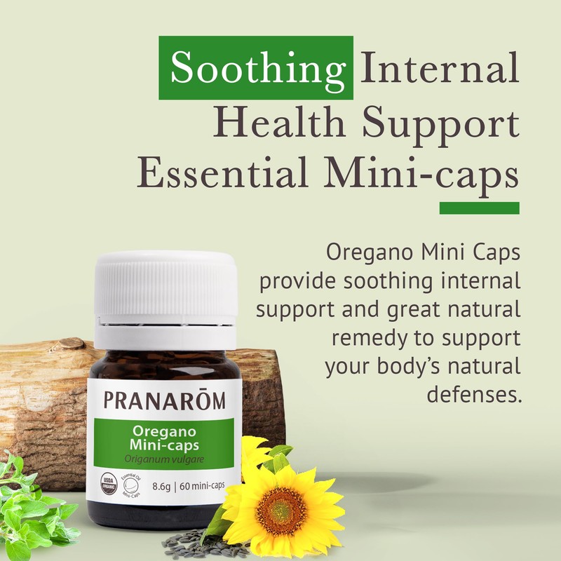 Pranarom - Aromaforce Oregano Mini-Caps - Certified Organic Ingredients for