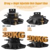 6-Pack Adjustable Deck Support Bases - Heavy Duty Waterproof Rust-Proof