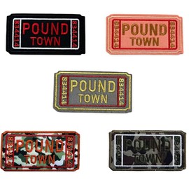 Set of 10 -Pound Town Embroidered Applique Tactical Patch - Versatile Patches for Gear & Apparel (15)