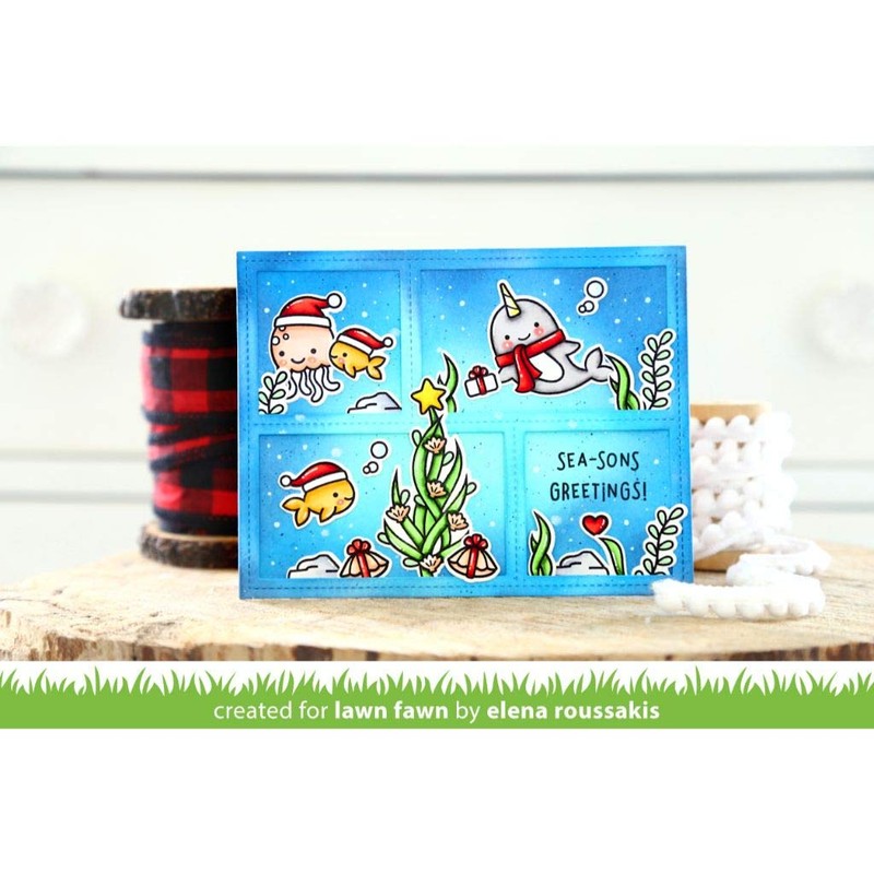 Lawn Fawn Winter Narwhal Clear Stamps