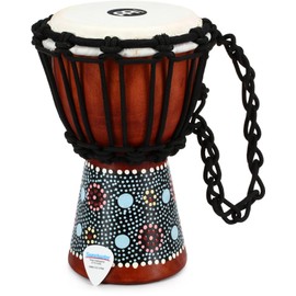 Meinl Percussion African Style Mini Djembe - Flower Design (3-pack) Bundle