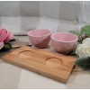 Willow Set of 2 Ceramic Pink Butterfly Desert Soup Dish