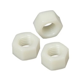 FEEIMOL Nylon Hex Nuts Hex Nut Plastic Nuts White M10 (Pack of 20)