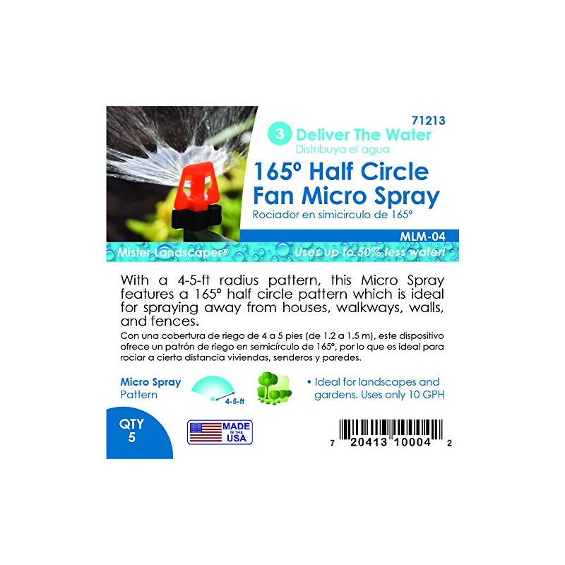 Mister Landscaper MLM-04 Half Circle Fan Micro S[Ray (5 Quantity)