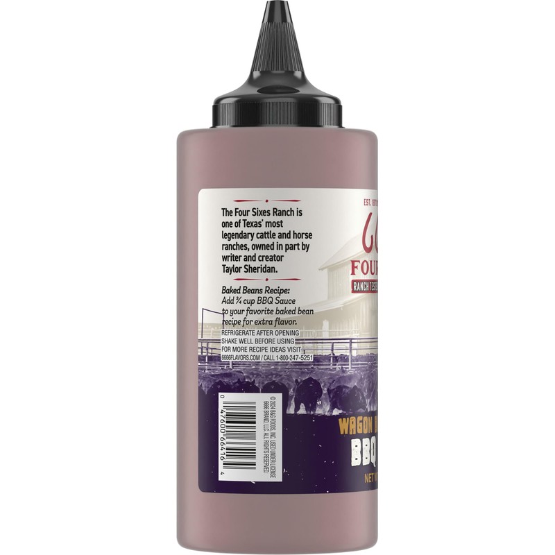 6666 Four Sixes Wagon Boss Original BBQ Sauce, 14 Ounce