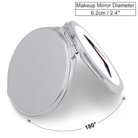 Black High Heels Folding Make Up Mirror, Portable Travel Makeup Mirror, Compact 2X/1X Magnification Mirror for Mom Women Ladies 2.4 x 2.4 inch