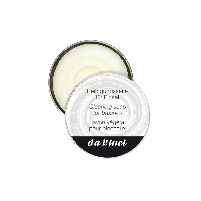 Da Vinci 4433 Series Cleaning Soap for Brushes, Bristle White/Black,