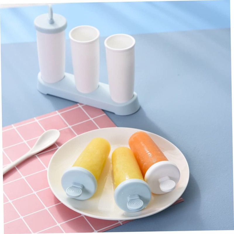 Ipetboom 2pcs Popsicle Mold Set Ice Cream Maker with DIY