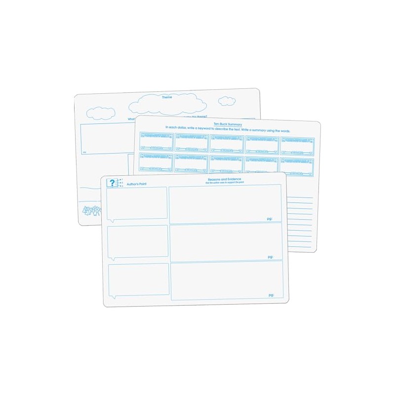 Really Good Stuff Comprehension Graphic Organizer Dry Erase Boards Text