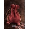 Battle-Merchant Leather Bag Money Cat Purse Made of Suede Viking