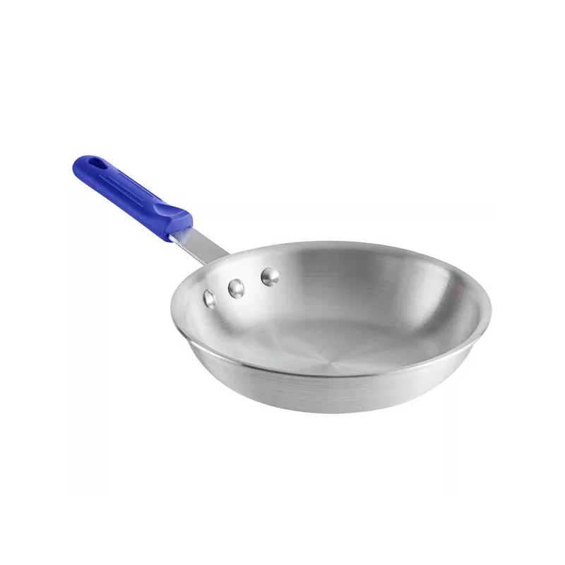 choice Choice Aluminum Fry Pan with Blue Silicone Grip (select