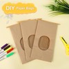 Bakery Bags with Window, 100Pcs, 5.1x2.75x9.6 in, Kraft Paper, Reusable