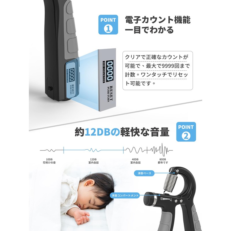 PROIRON Finger Power Hand Grip, Electronic Counting, Hand Grip, Forearm,