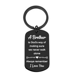 Bicfuiot Big Brother Gifts for Boy Brother Birthday Gifts from Sister for Little Brothers Older Younger Adult Christmas Stocking Stuffers Fathers Day Father's Day Graduation Valentines Keychains