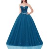 Likedpage Women's Sweetheart Ball Gown Tulle Quinceanera Dresses Prom Dress