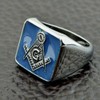 Freemason Ring for Men - Blue Lodge Masonic Square and