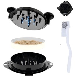 Chicken Shredder Tool Twist Pro - Large Meat Shredder for Chicken Breast, Pulled Pork, Beef with Upgraded Stainless Steel Spikes Wall Mounted Design BPA-Free Kitchen Essentials Gadgets (Black/Black)