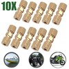 Bohaner 10 Pcs Straight Brass Brake Line Compression Fitting Unions