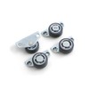 Design61 4 x Bed Box Roller, Parquet Side Castor, Box