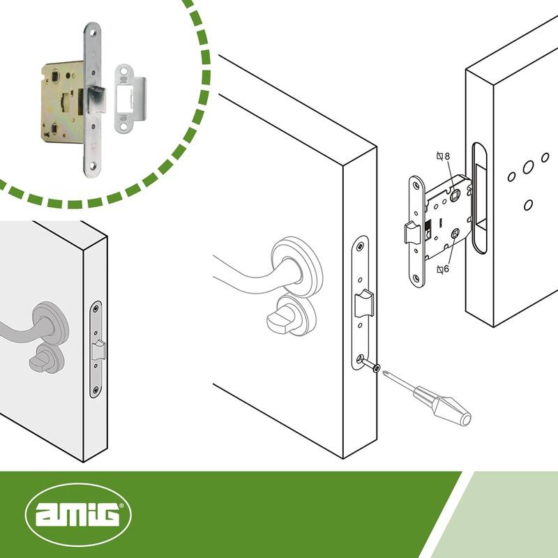 Amig - 2001 model united door handle for wooden doors
