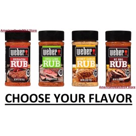 Weber Rub For Smoking & Barbecuing - Chili Lime, Honey Garlic, KC BBQ or Siracha - 5.75 oz. Sriracha