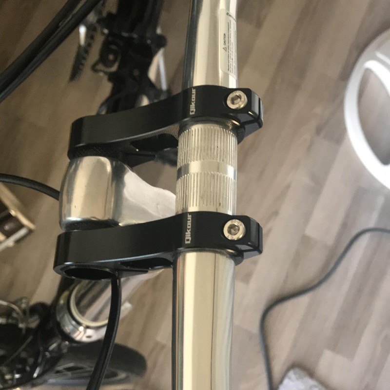 Folding Bike Stem Bicycle Double Stem 1" Convert to 1.25"