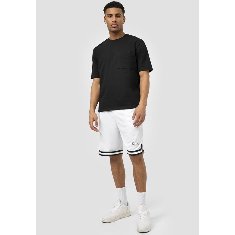 Karl Kani Men's Signature Mesh Shorts, white / black, XXL