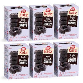 Katz Gluten Free Triple Chocolate Donuts | Dairy Free, Nut Free, Soy Free, Gluten Free | Kosher (6 Packs of 6 Donuts, 13 Ounce Each)