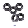 Hex Nuts, Pack of 100 Din934 M2-M5 Black Galvanised Carbon