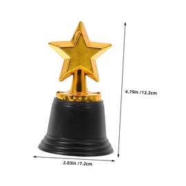 KICHOUSE Miniature Star Trophies 8pcs Sports Achievement Awards Football Soccer Trophies for Boys and Girls Parties